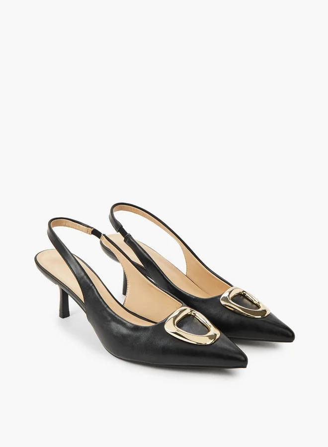 Celeste Women Kitten Heel Slingback Shoes